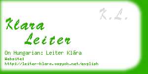 klara leiter business card